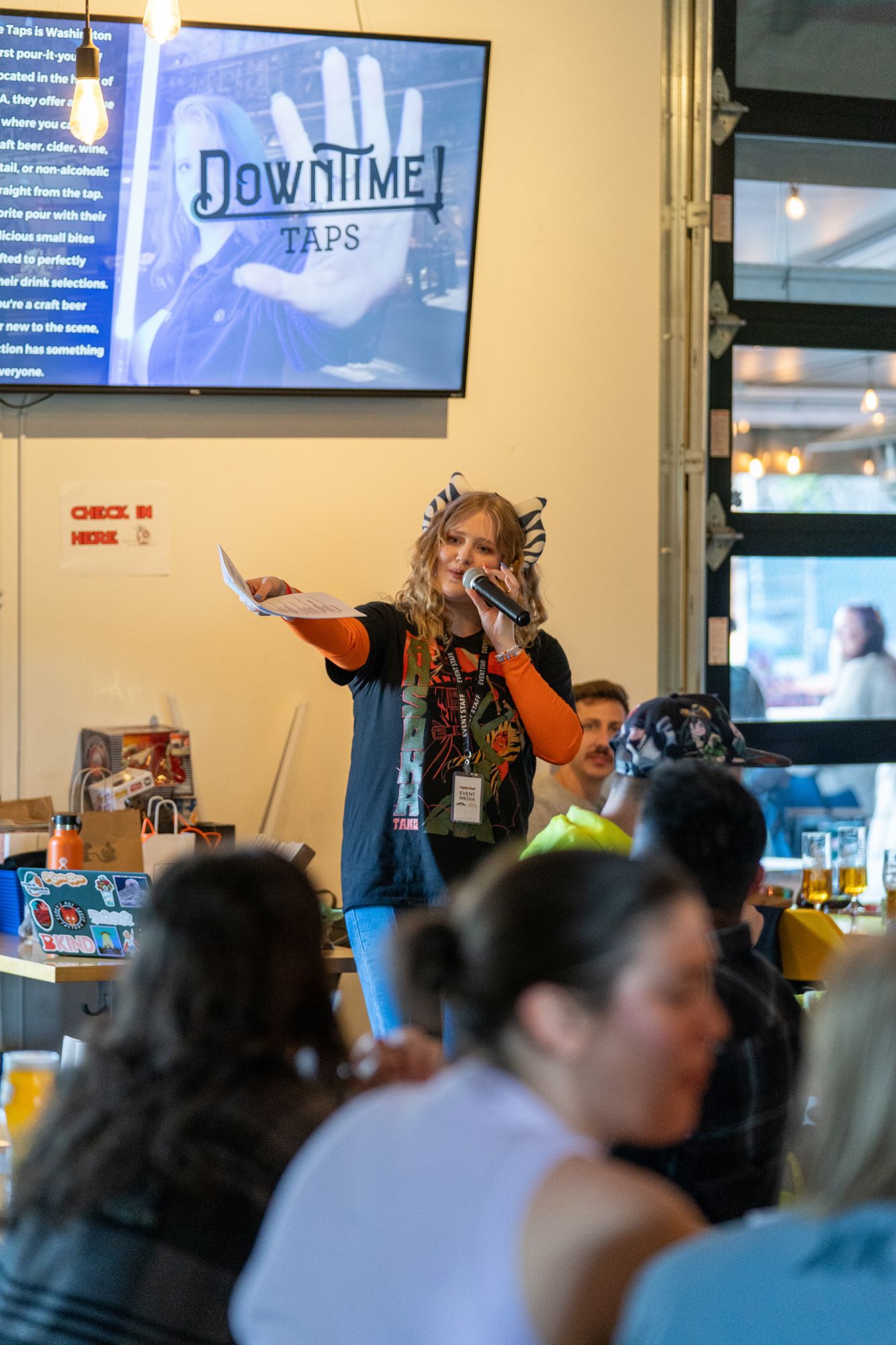 Taylor Beal hosting a community event